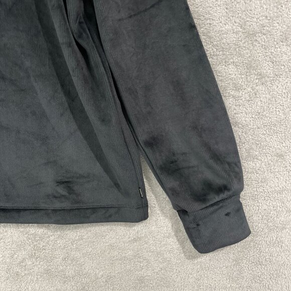 NEW Mondetta Womens S Black Velour Pullover Top Long Sleeve V-Neck - Picture 7 of 9